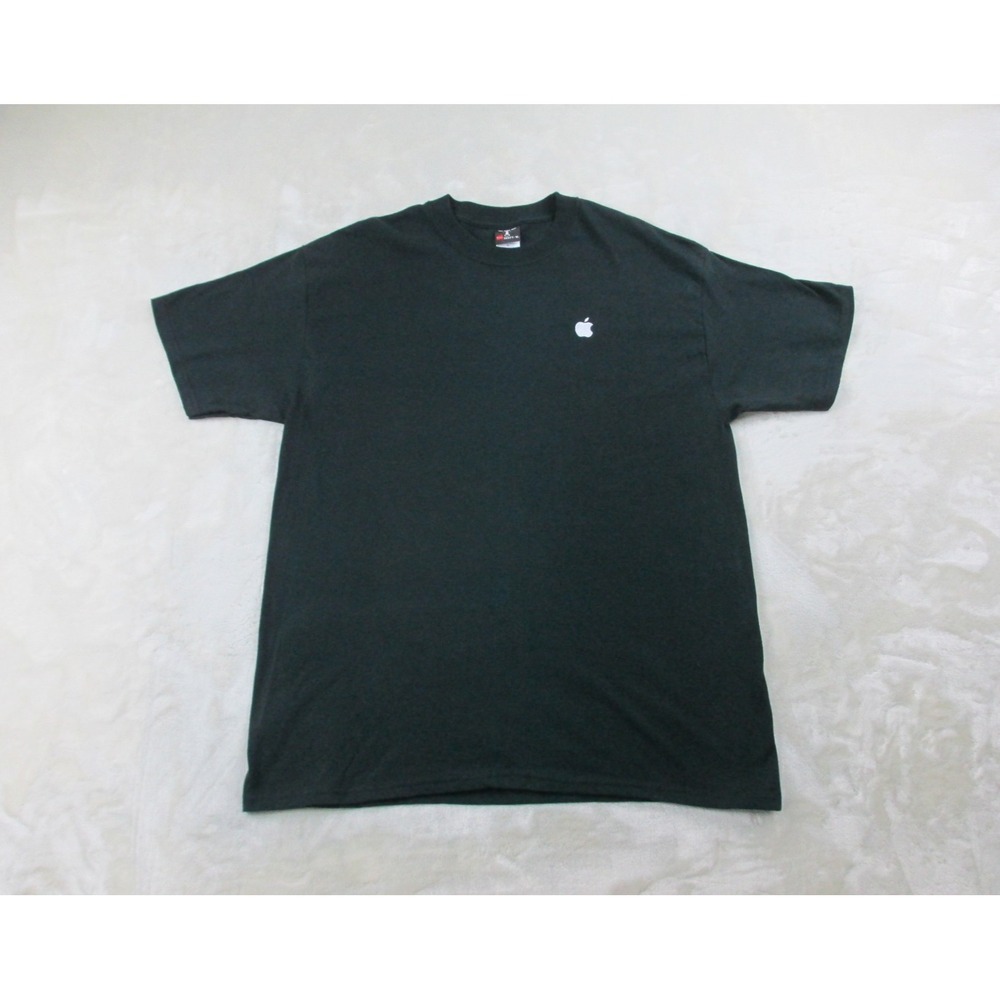VINTAGE Apple Store Shirt Mens Large Black Logo Tech Company Computer Developer*